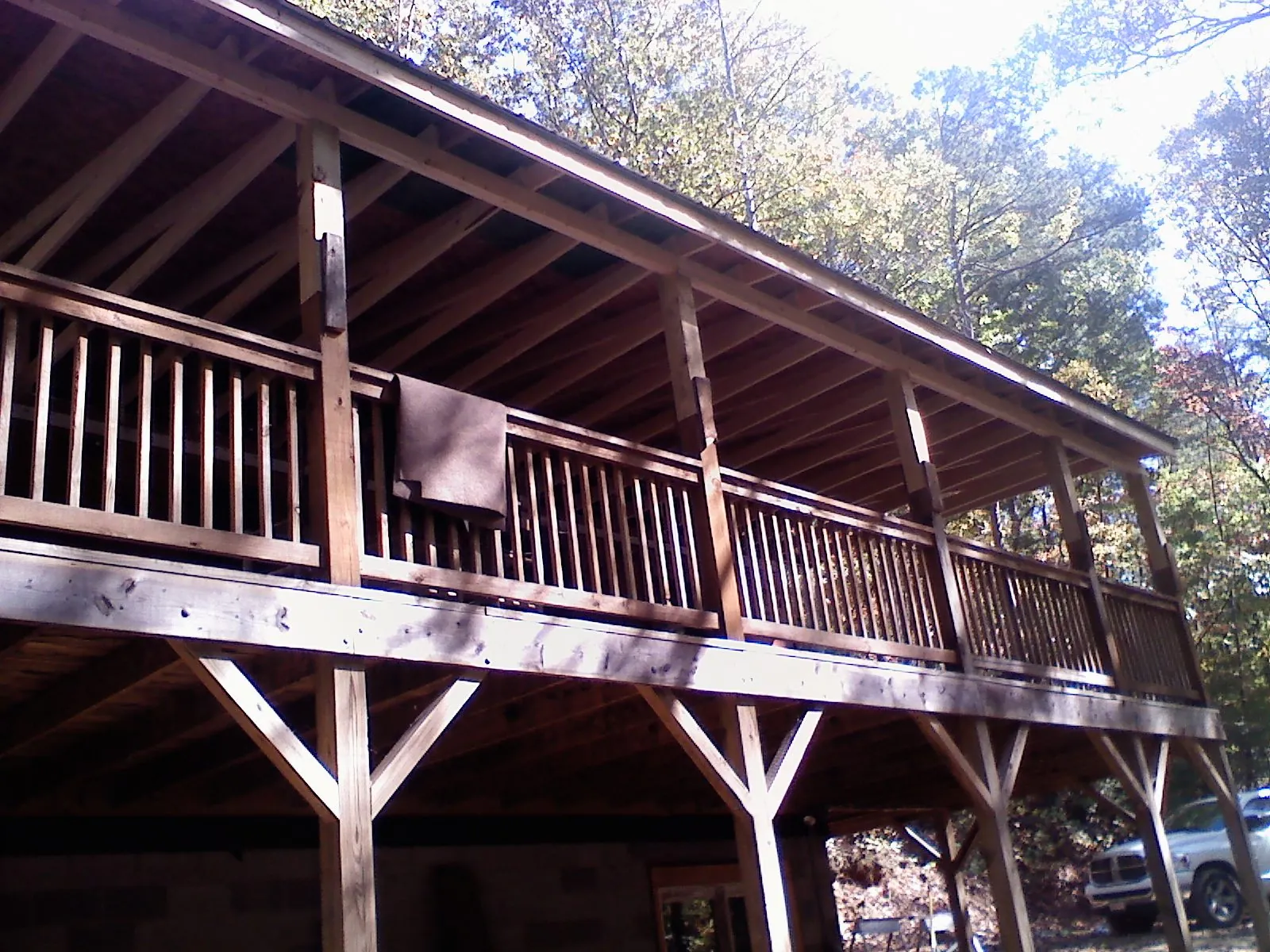 Timber framing under a new elevated porch and deck — Roof Leak Repair in Orange Beach by Roofing Brothers